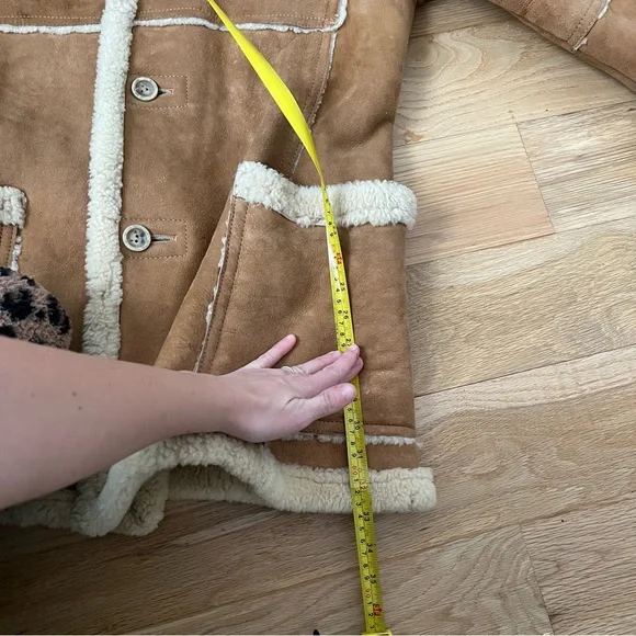 The Leather Shop Ranchers Jacket Coat Sherpa VTG Sears suede luxury quality - Picture 8 of 8